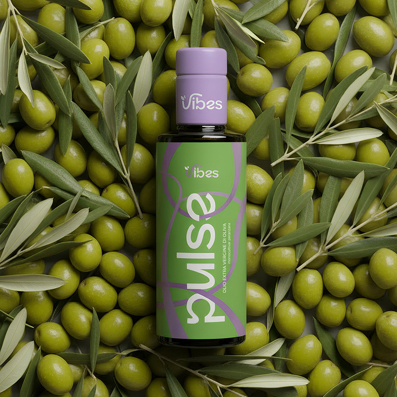 olio vibes pulse bottle olives